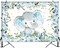 Elephant Boy Baby Shower Backdrop, Blue Floral Elephant Baby Shower Party Decorations It's A Boy Little Peanut Elephant Birthday Party Banner Supplies Photography Background 5x3ft